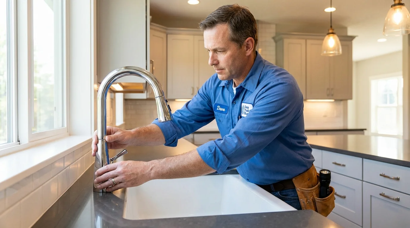 Kitchen faucet installation by Johns Plumbing LLC in Sanford